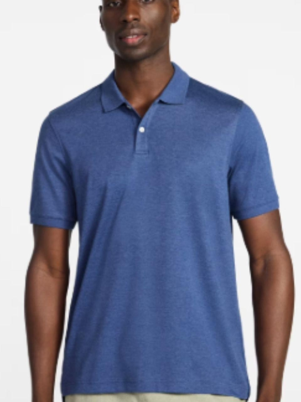 George Men's Heathered Blue Polo Shirt